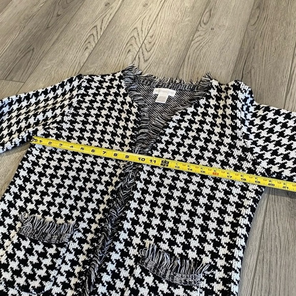 Worthington Sweater Blazer Women’s Size Medium Houndstooth Stretch Fit Jacket - Picture 12 of 15